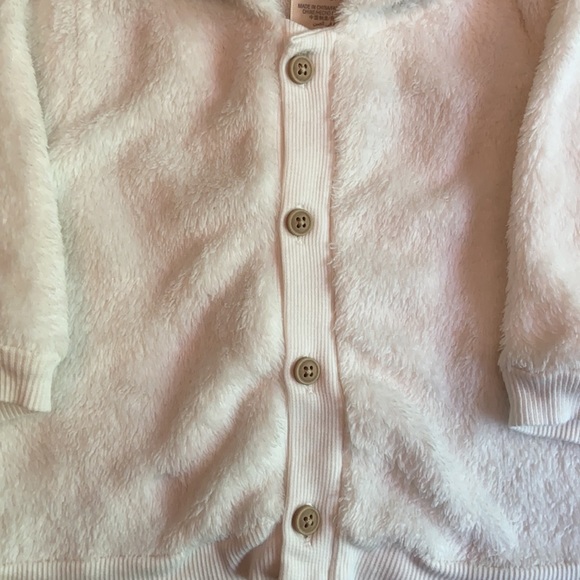 Fuzzy White Winter Outfit 3-6 Months - Picture 3 of 8